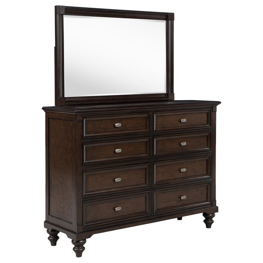 (image for) Andover 8-drawer Dresser and Mirror Dark Oak - Click Image to Close