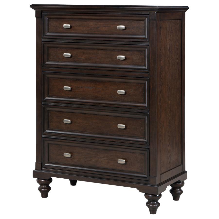 (image for) Andover 5-drawer Chest of Drawers Dark Oak