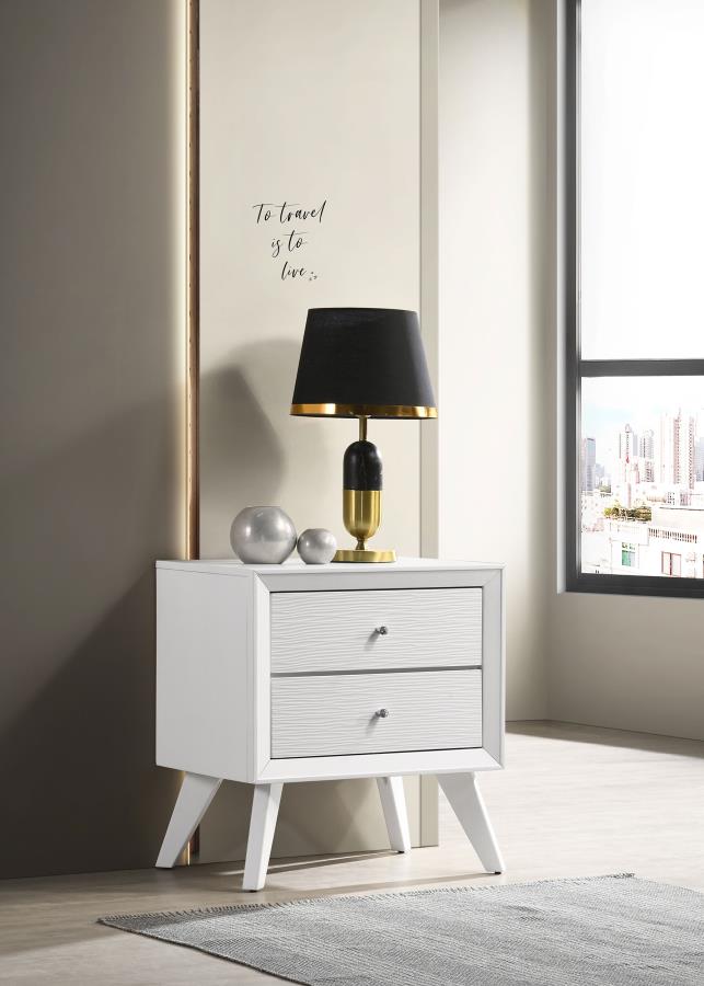 (image for) Janelle 2-drawer Nightstand White