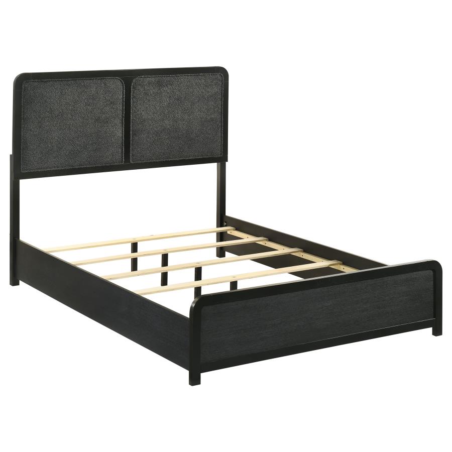 (image for) Cavelle 51-inch Upholstered Full Panel Bed Black