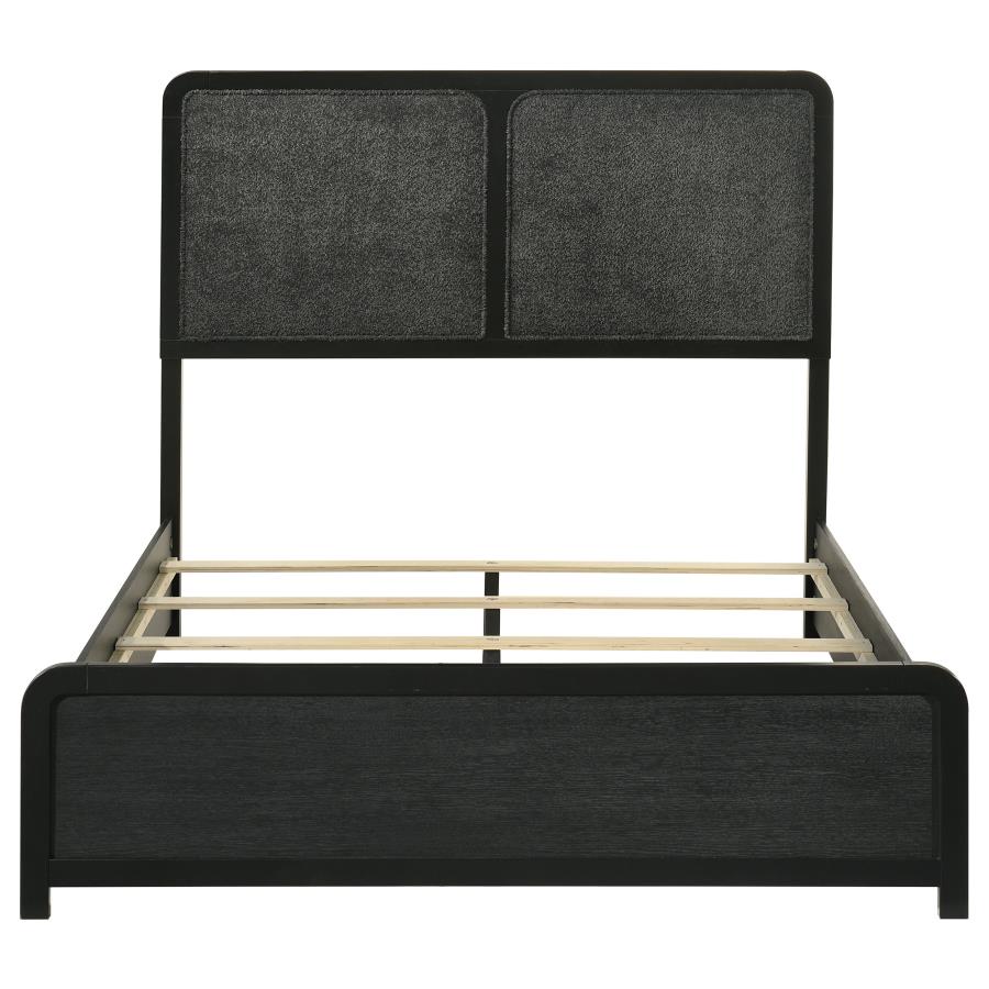 Cavelle 51-inch Upholstered Full Panel Bed Black