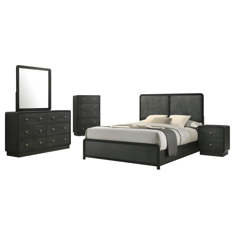 (image for) Cavelle 5-piece Eastern King Bedroom Set Black