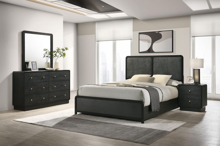 (image for) Cavelle 4-piece Queen Bedroom Set Black - Click Image to Close