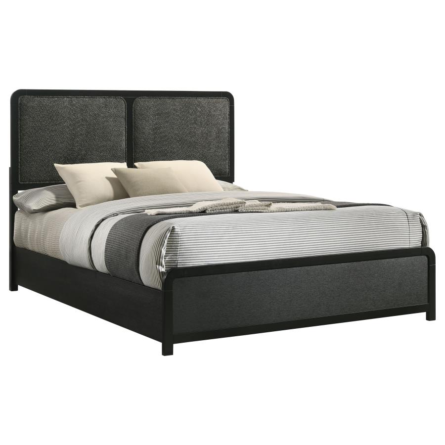 (image for) Cavelle 47-inch Upholstered Queen Bed Black