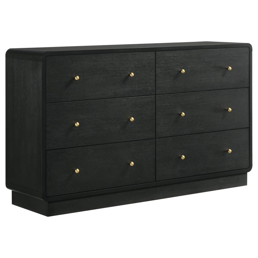 (image for) Cavelle 6-drawer Dresser Cabinet Black - Click Image to Close