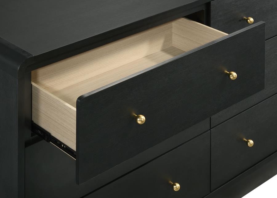 (image for) Cavelle 6-drawer Dresser Cabinet Black