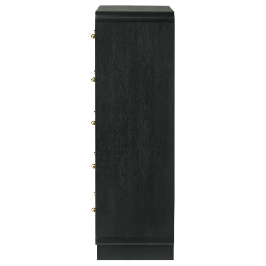 (image for) Cavelle 5-drawer Chest of Drawers Black