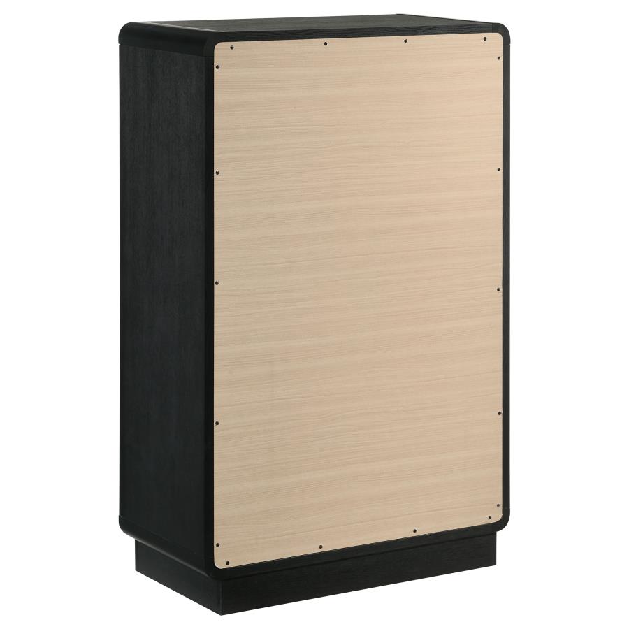 (image for) Cavelle 5-drawer Chest of Drawers Black