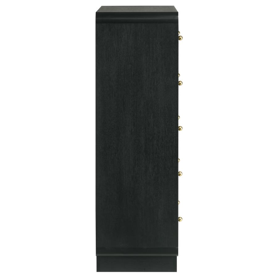 (image for) Cavelle 5-drawer Chest of Drawers Black