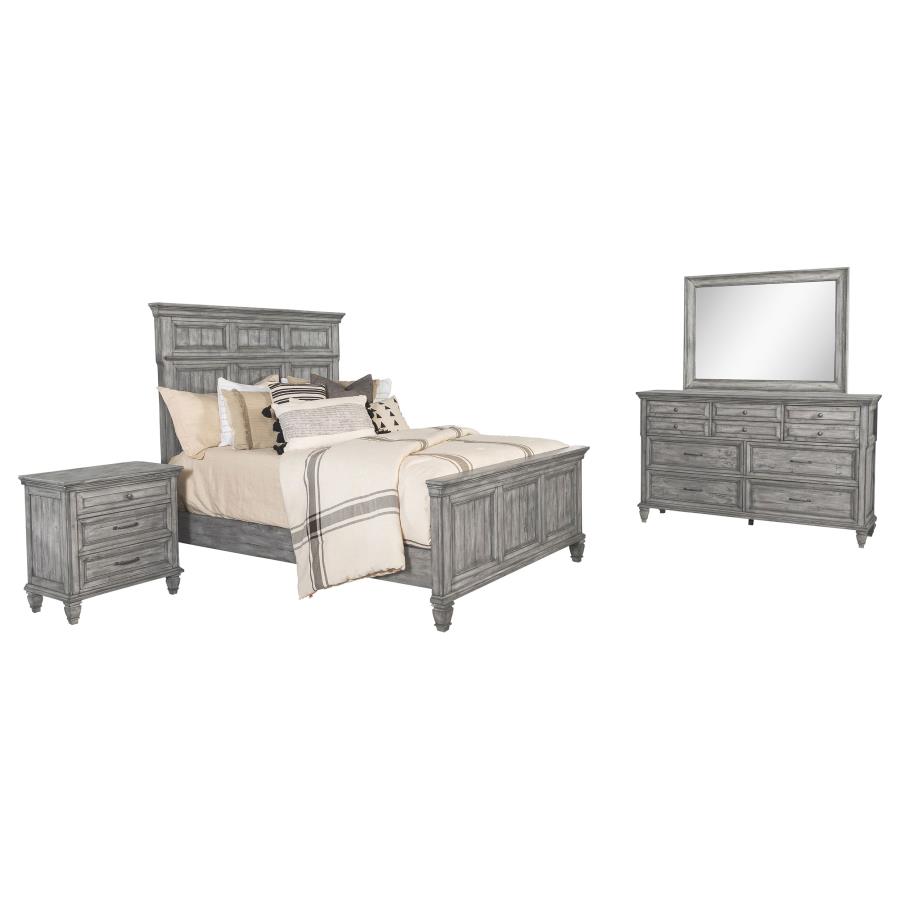 (image for) Avenue 4-piece Eastern King Bedroom Set Weathered Grey