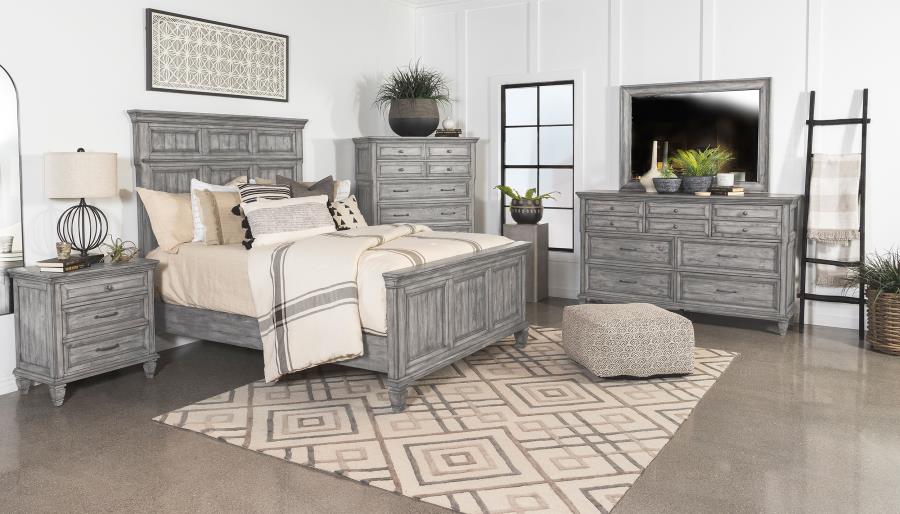 (image for) Avenue 5-piece Eastern King Bedroom Set Weathered Grey