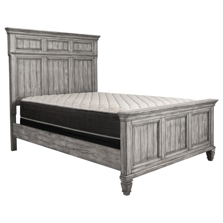 (image for) Avenue Wood Eastern King Panel Bed Weathered Grey