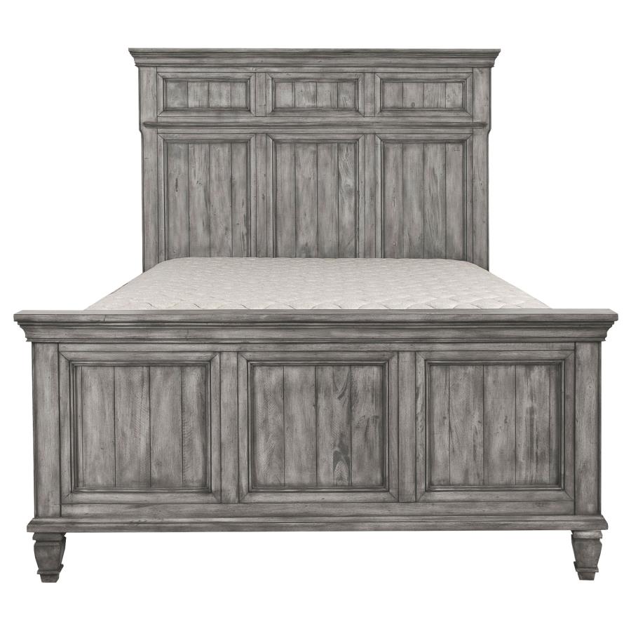 (image for) Avenue Wood Eastern King Panel Bed Weathered Grey