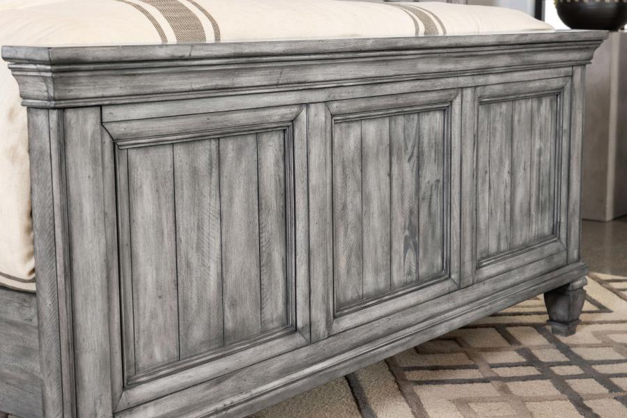 (image for) Avenue Wood Eastern King Panel Bed Weathered Grey