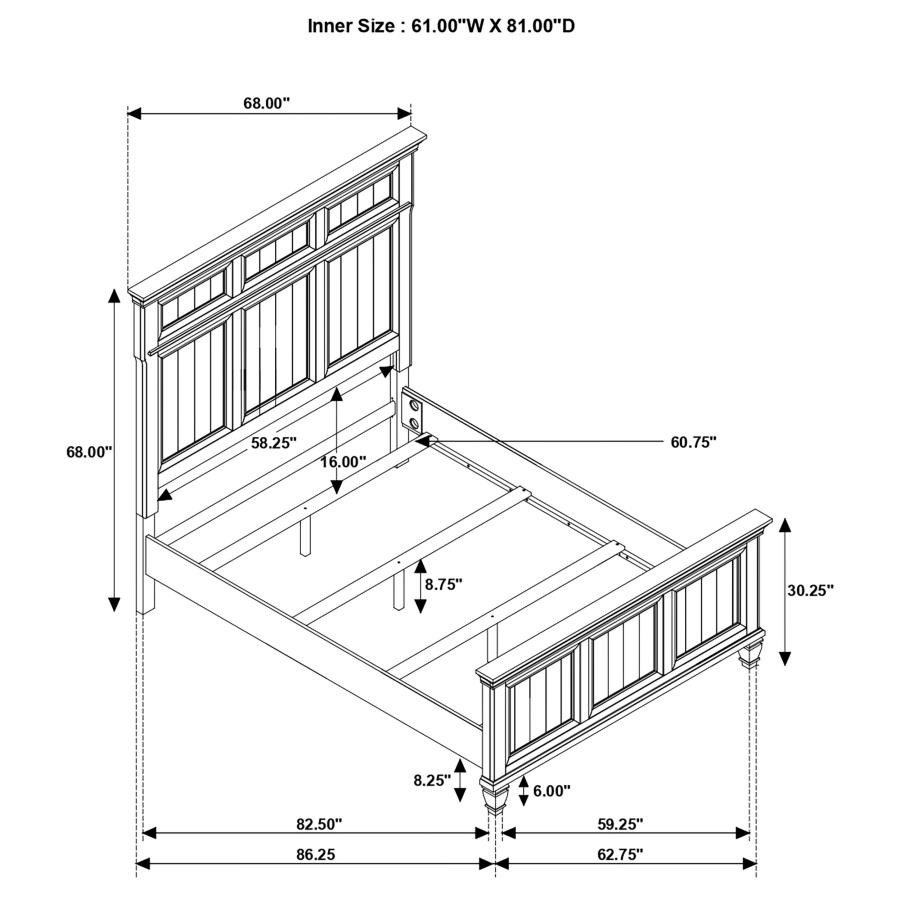 (image for) Avenue 4-piece Queen Bedroom Set Weathered Grey