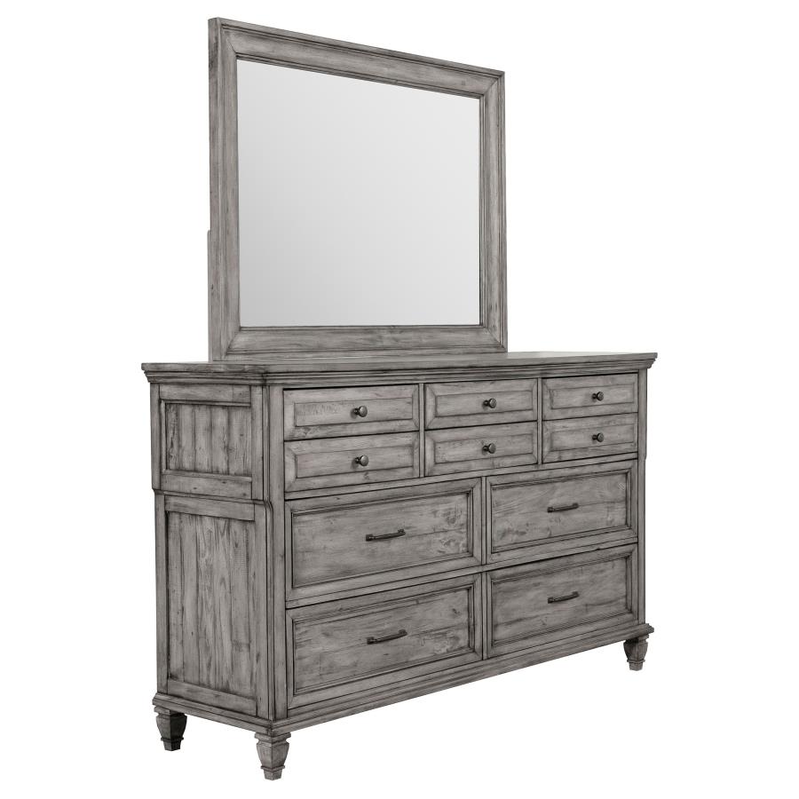 (image for) Avenue 8-drawer Dresser with Mirror Weathered Grey