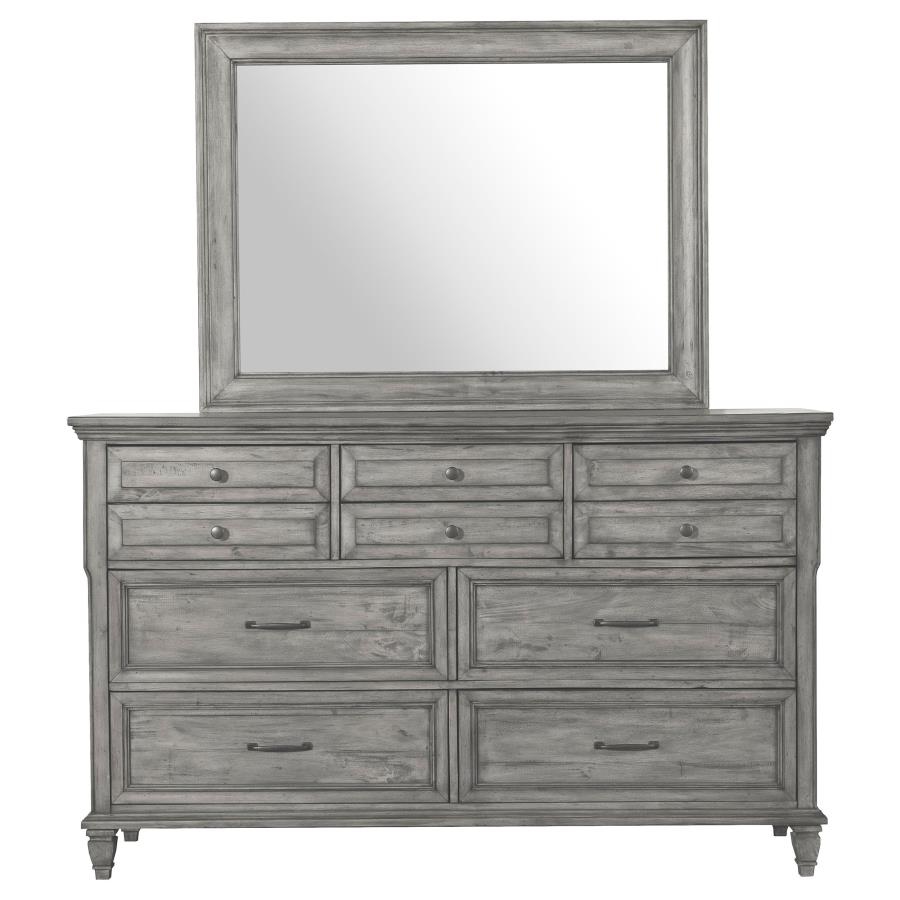 (image for) Avenue 8-drawer Dresser with Mirror Weathered Grey