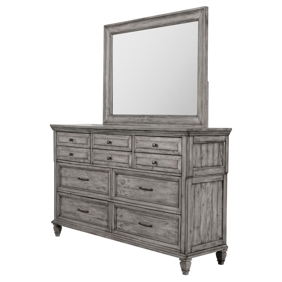 (image for) Avenue 8-drawer Dresser with Mirror Weathered Grey