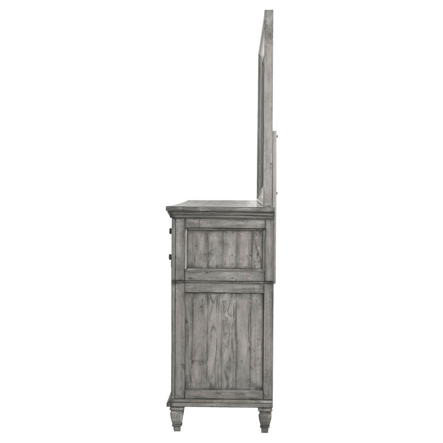 (image for) Avenue 8-drawer Dresser with Mirror Weathered Grey