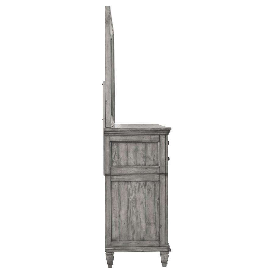 (image for) Avenue 8-drawer Dresser with Mirror Weathered Grey