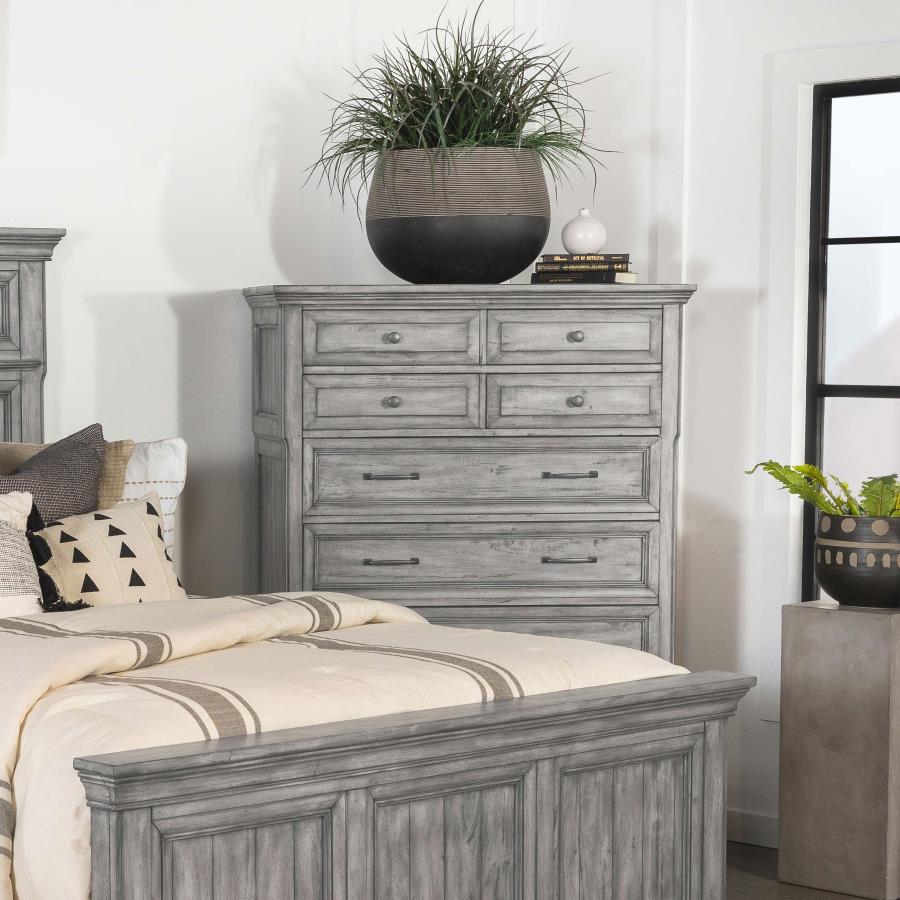 (image for) Avenue 8-drawer Bedroom Chest Weathered Grey