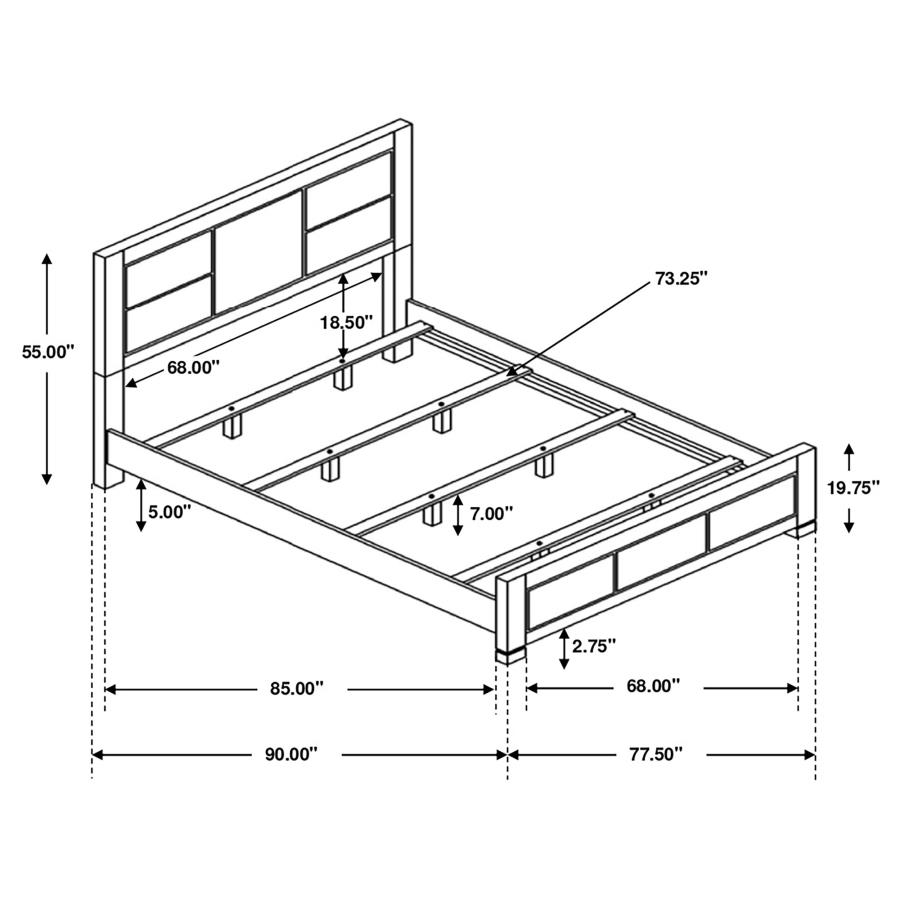 (image for) Lorenzo Bedroom Set Dark Grey