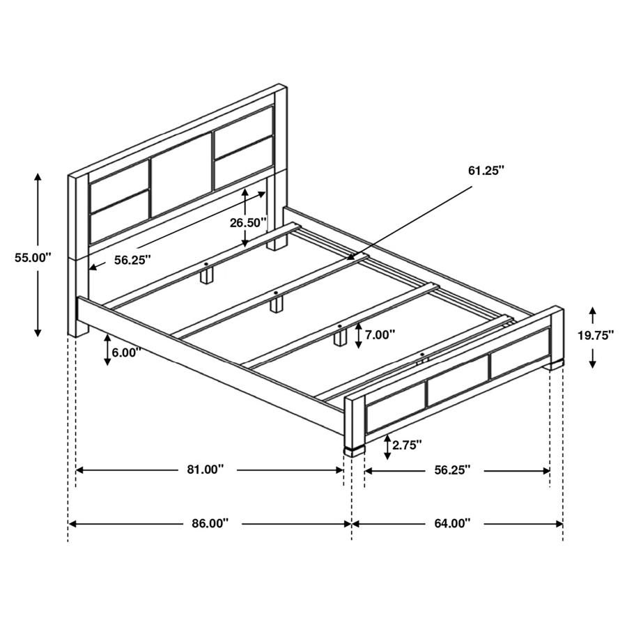 (image for) Lorenzo Bedroom Set Dark Grey