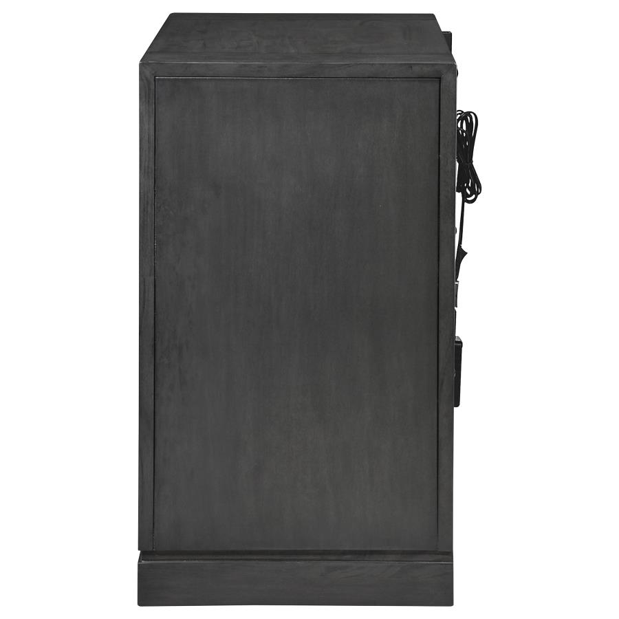 (image for) Lorenzo 2-drawer Nightstand Dark Grey