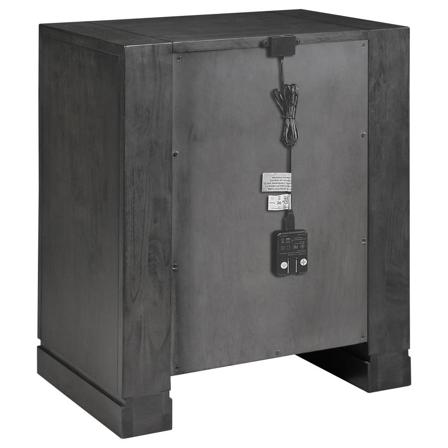 (image for) Lorenzo 2-drawer Nightstand Dark Grey