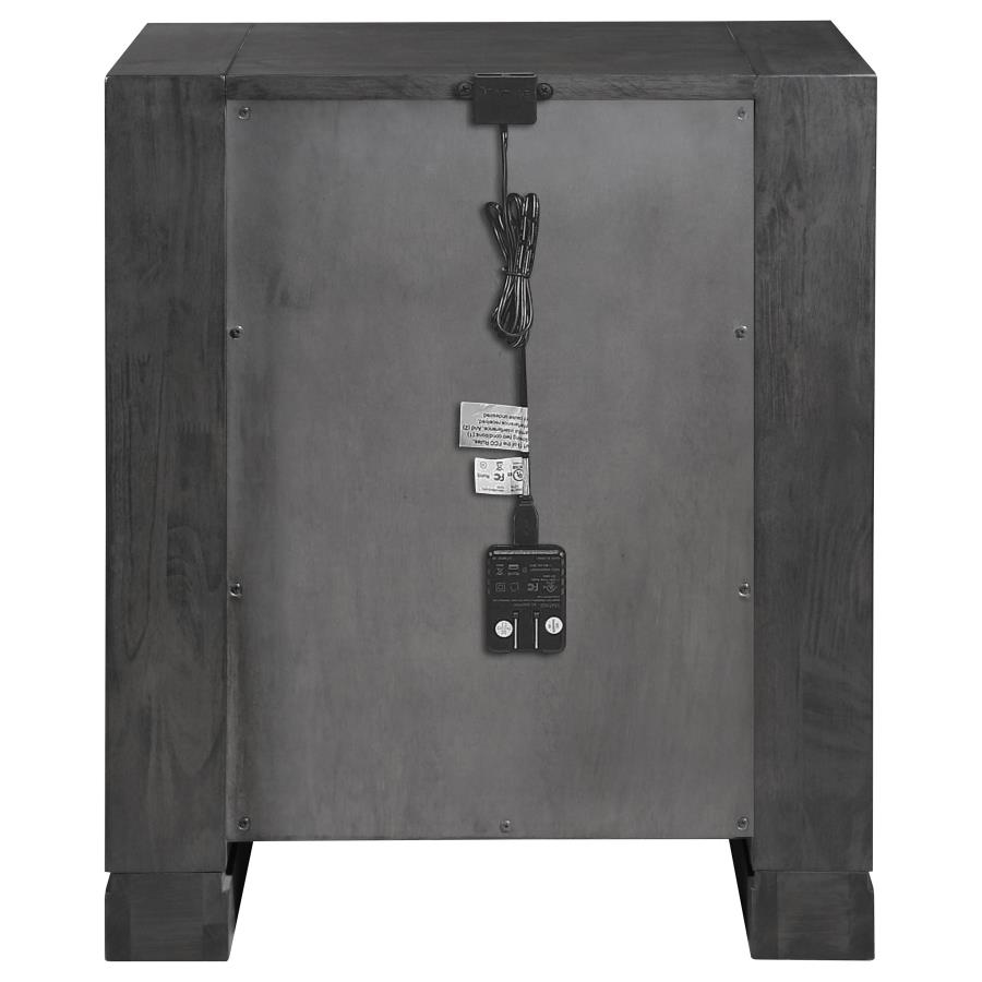 (image for) Lorenzo 2-drawer Nightstand Dark Grey