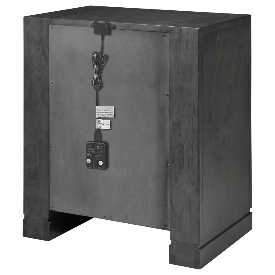 (image for) Lorenzo 2-drawer Nightstand Dark Grey