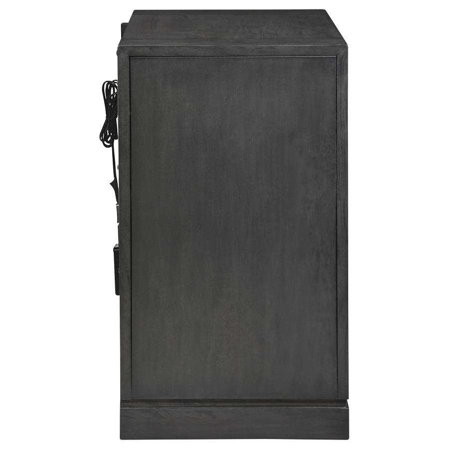 (image for) Lorenzo 2-drawer Nightstand Dark Grey