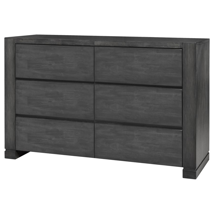 (image for) Lorenzo 6-drawer Dresser Dark Grey