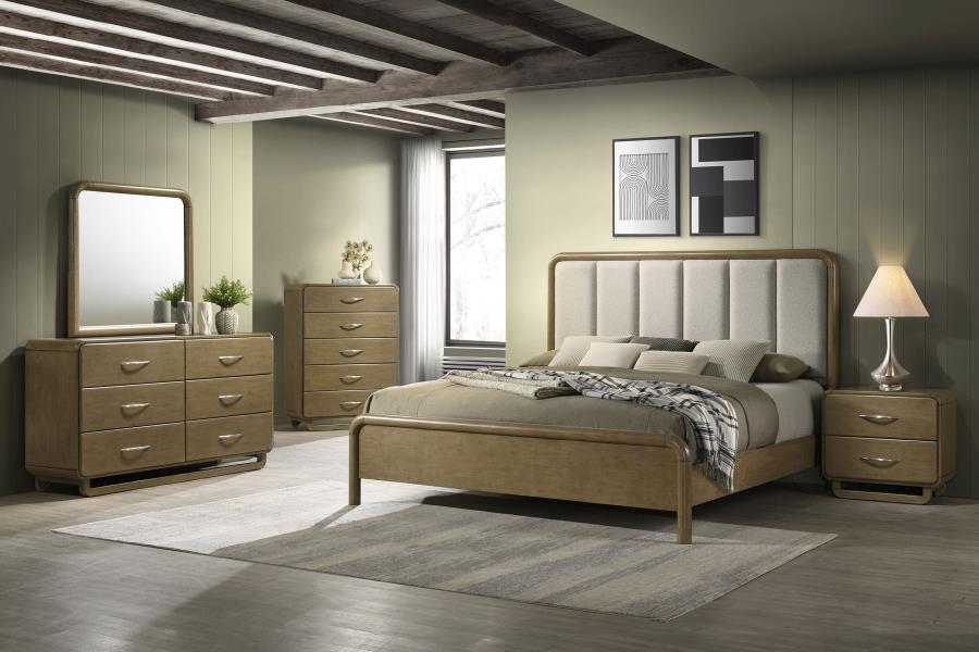 (image for) Amsbury 5-piece Eastern King Bedroom Set Nutmeg