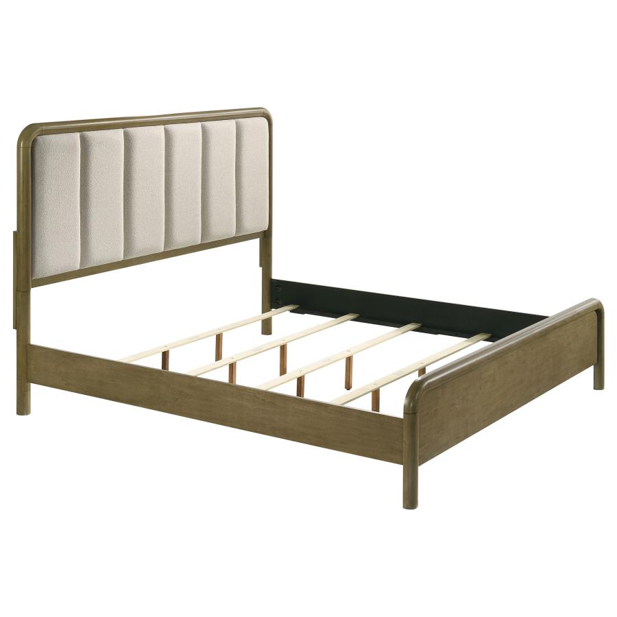 (image for) Amsbury 56-inch Upholstered Eastern King Bed Nutmeg - Click Image to Close