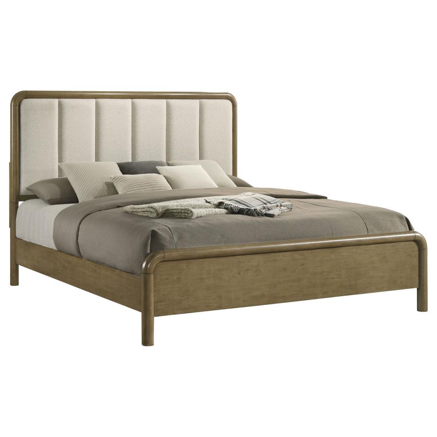 (image for) Amsbury 56-inch Upholstered Queen Bed Nutmeg