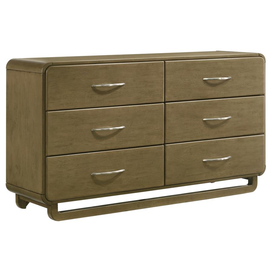 (image for) Amsbury 6-drawer Dresser Cabinet Nutmeg