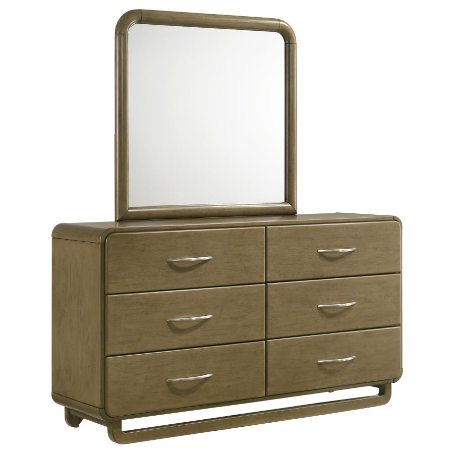 (image for) Amsbury 6-drawer Dresser and Mirror Nutmeg - Click Image to Close