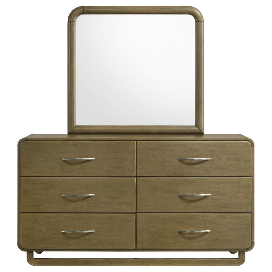 (image for) Amsbury 6-drawer Dresser and Mirror Nutmeg