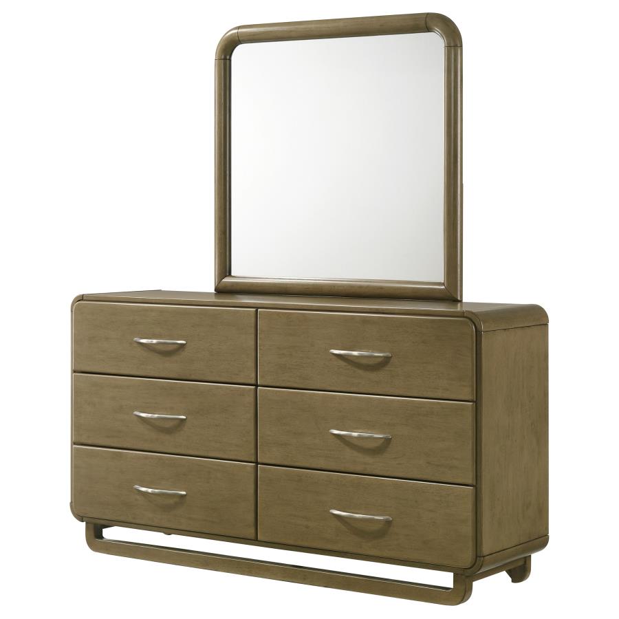 (image for) Amsbury 6-drawer Dresser and Mirror Nutmeg