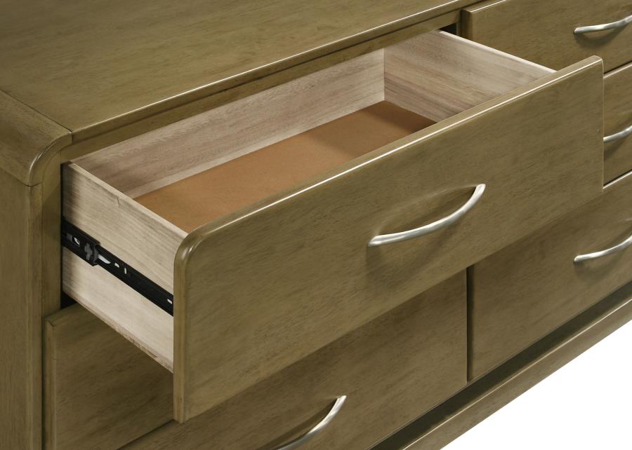 (image for) Amsbury 6-drawer Dresser and Mirror Nutmeg