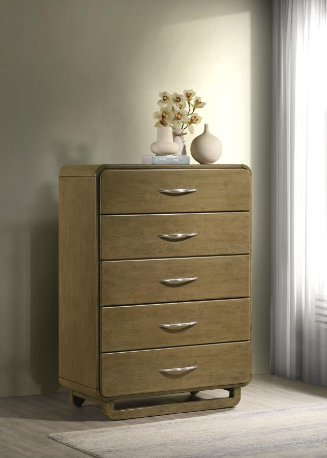 (image for) Amsbury 5-drawer Chest of Drawers Nutmeg