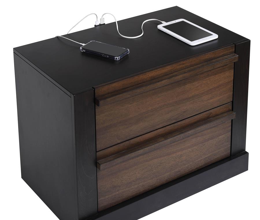 (image for) Azalia 2-drawer Nightstand Walnut