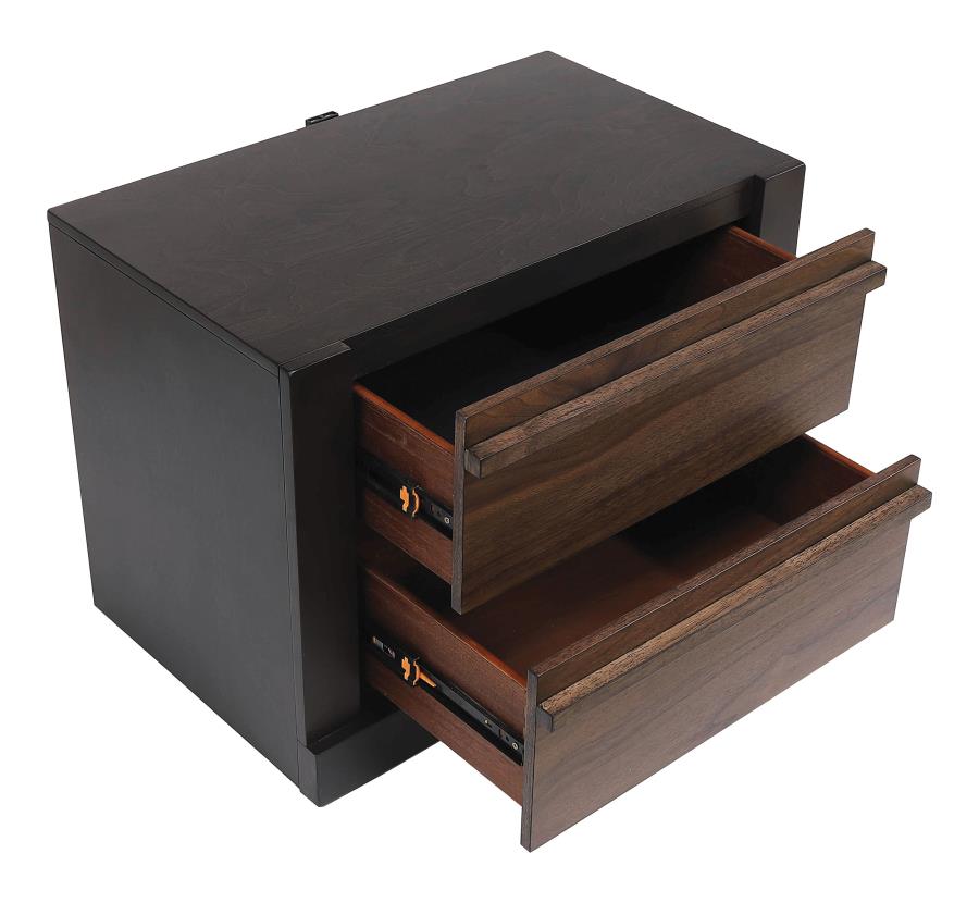 (image for) Azalia 2-drawer Nightstand Walnut