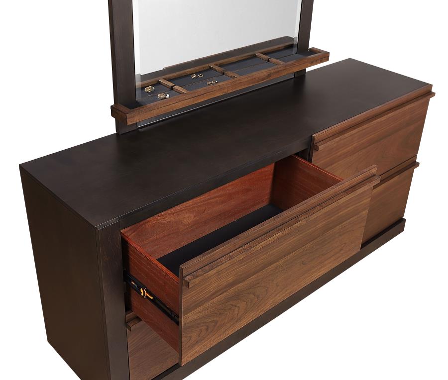 (image for) Azalia 4-drawer Dresser Walnut