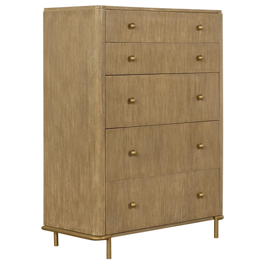 Arini 5-piece California King Bedroom Set Cream and Sand Wash