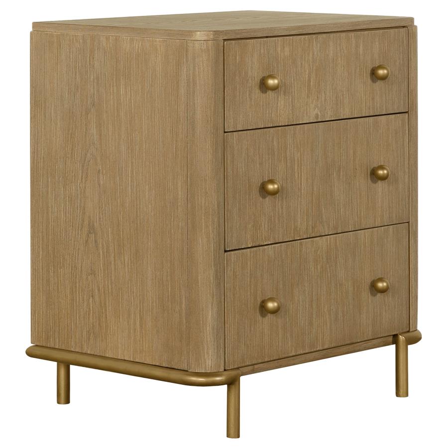 (image for) Arini 3-drawer Nightstand Sand Wash - Click Image to Close