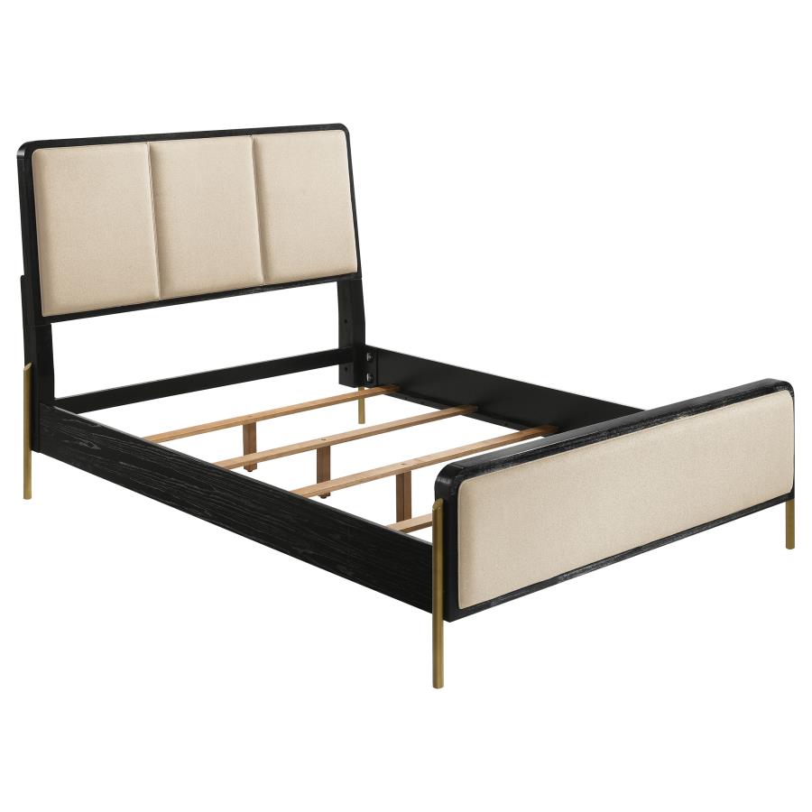 (image for) Arini 56-inch Eastern King Panel Bed Cream and Black