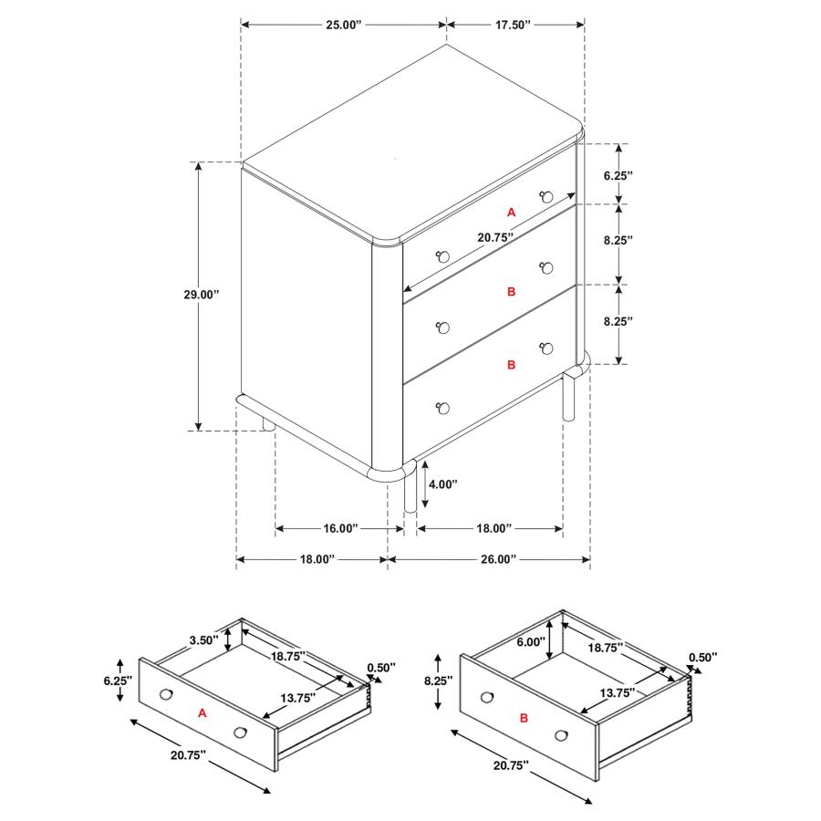 Arini 4-piece California King Bedroom Set Cream and Black