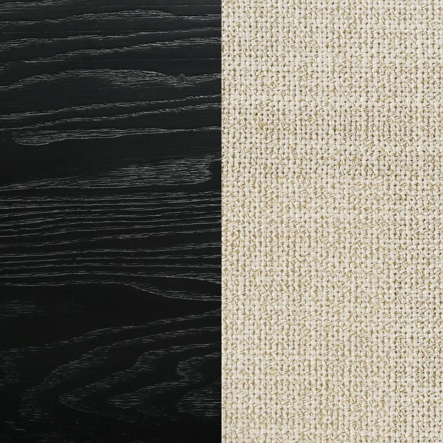 Arini 56-inch Queen Panel Bed Cream and Black